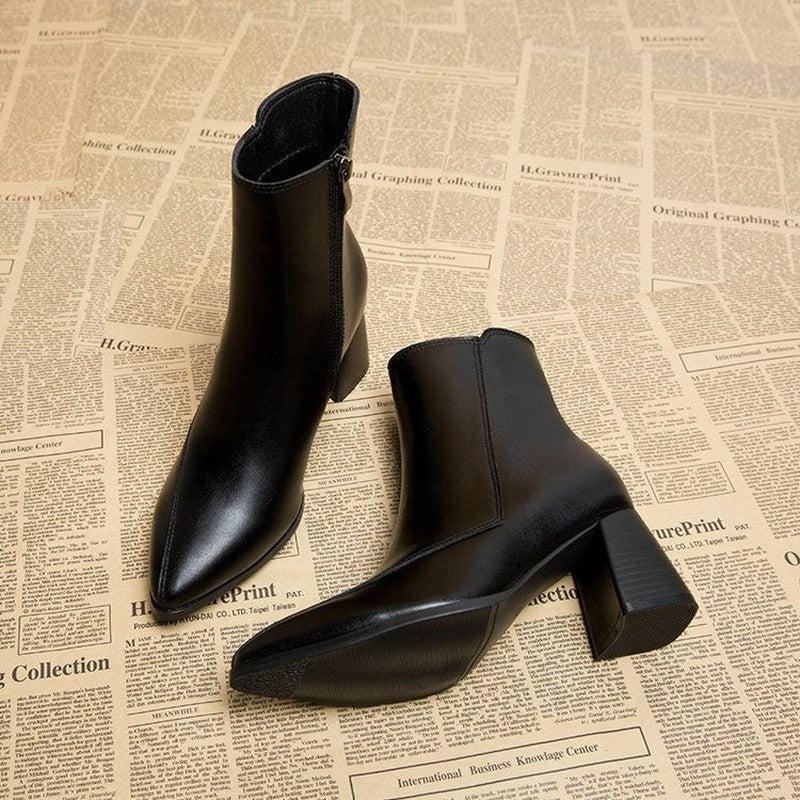 Cheky - Women's Pointed Toe Autumn Thin Ankle Boots