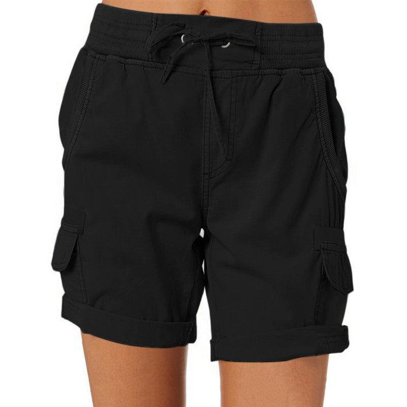 Cheky - Women's Casual High Waist Cargo Shorts