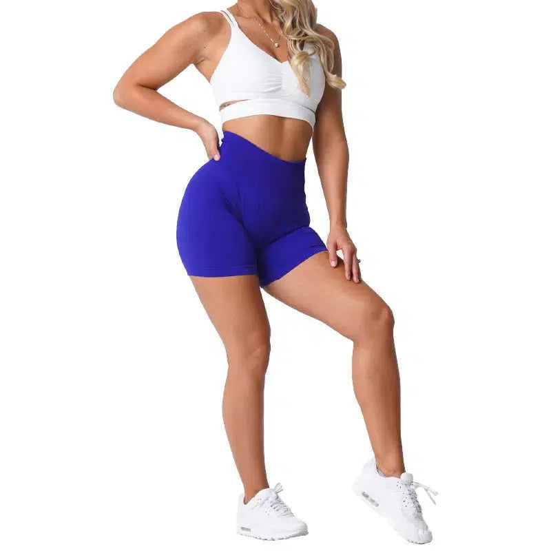 Cheky - NVGTN Spandex Solid Seamless Shorts Women Soft Workout Tights Fitness Outfits Yoga Pants Gym Wear