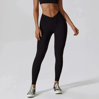 Cheky - Women Sexy Sport Yoga Set Outfit Fitness Workout Clothes Diagonal Shoulder Sports Top Leggings Suit Leisure Running Sportwear