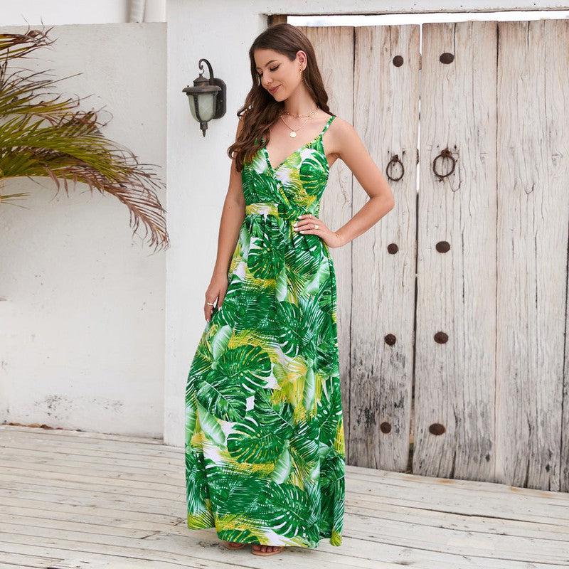 Cheky - Flowers Long Dress Summer Swing Holiday Beach Dress