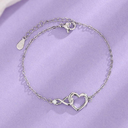 Cheky - Heart-shape Bracelet Fashion Jewelry Versatile Love Bracelet Gift For Girlfriend Valentine's Day