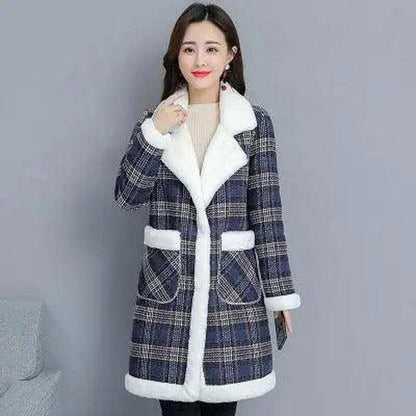 Cheky - Cashmere Like Thickened Medium Length Cotton Padded Jacket