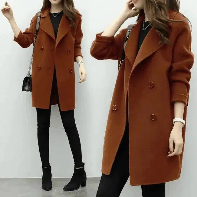 Cheky - Double-breasted woolen coat