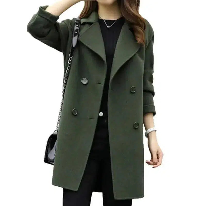 Cheky - Double-breasted woolen coat