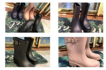 Cheky - Fashion Temperament Non-slip Waterproof Shoes Rubber Rain Boots Women