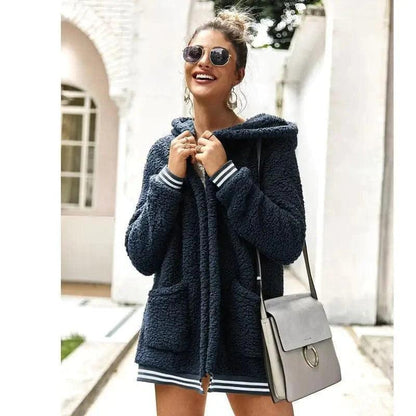 Cheky - Hooded fur coat