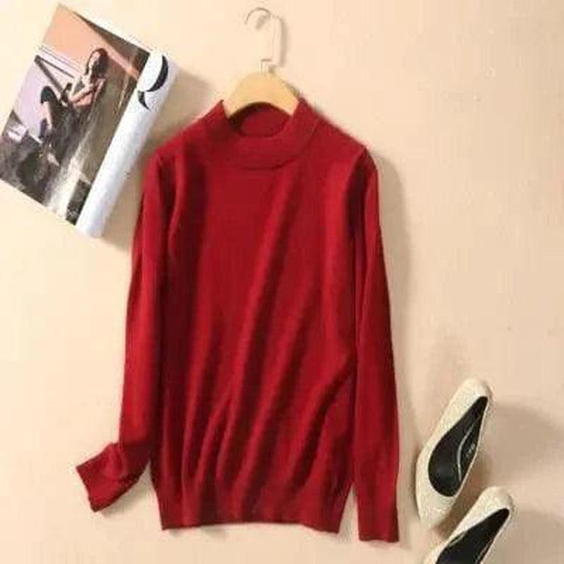 Cheky - Ladies Half High Neck Knitted Bottoming Shirt