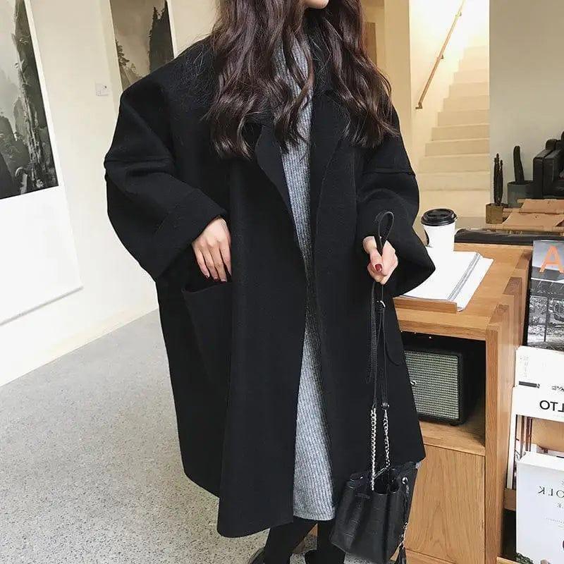 Cheky - Long coat in woolen coat