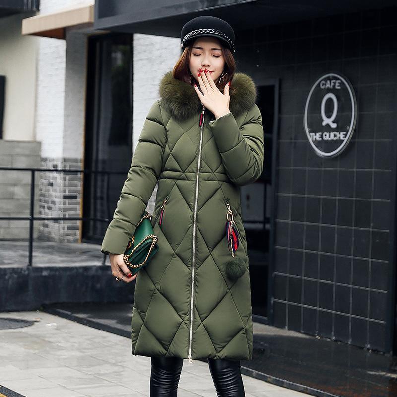 Cheky - Long hooded padded down coat coat women