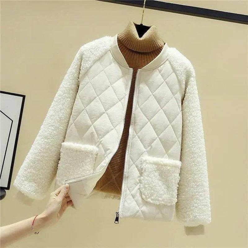 Cheky - Loose lamb wool down padded jacket